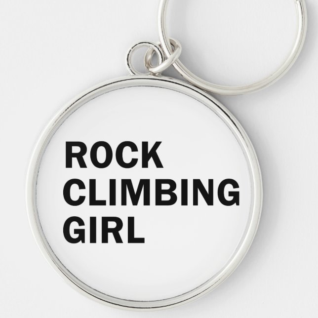 rock climbing girl key ring (Front)
