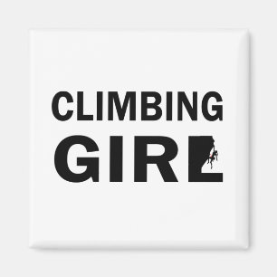 Rock climbing girl magnet