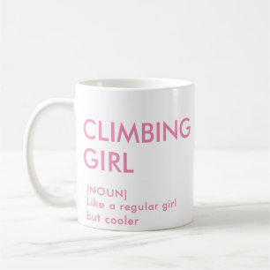 Rock Climbing girl trendy gift for her  Coffee Mug