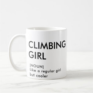 Rock Climbing girl trendy gift for her Coffee Mug