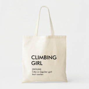 Rock Climbing girl trendy gift for her Tote Bag