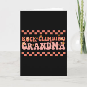 Rock Climbing Grandma Bouldering Mountain Climber Card