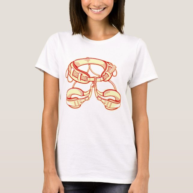 Rock climbing harness T-Shirt (Front)