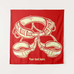 Rock climbing harness tapestry