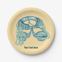 Rock climbing harness with quick draws