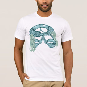 Rock climbing harness with quick draws T-Shirt