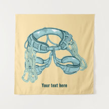 Rock climbing harness with quick draws