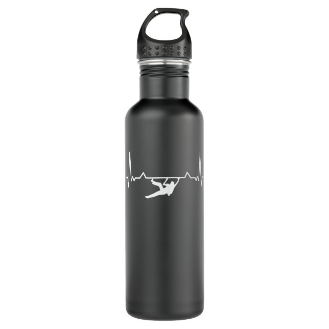 Rock Climbing Heartbeat 710 Ml Water Bottle (Front)
