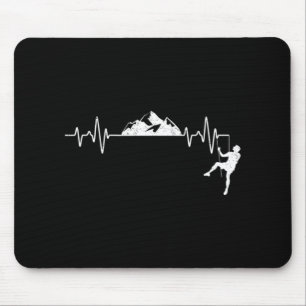 Rock Climbing Heartbeat Climber Pulse Mountain Out Mouse Mat