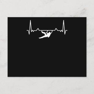 Rock Climbing Heartbeat Postcard