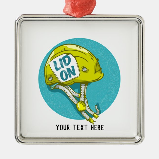 Rock Climbing Helmet Metal Tree Decoration (Front)