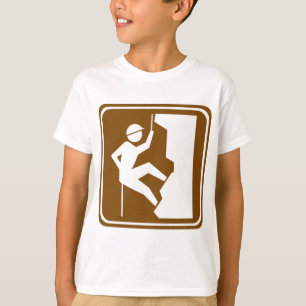 Rock Climbing Highway Sign T-Shirt