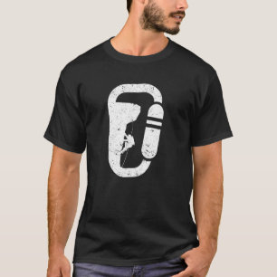 Rock Climbing Hiking Sport Mountain Climber Carab T-Shirt