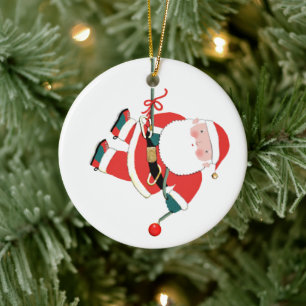 Rock Climbing holiday gift ceramic ornament