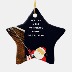 Rock Climbing Holiday Gift Ceramic Tree Decoration