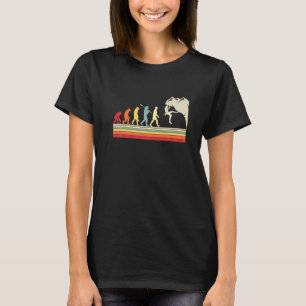 Rock Climbing Human Evolution Vintage Climber T-Shirt