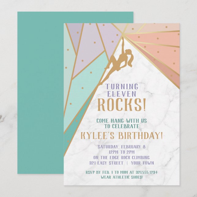 Rock Climbing Invitation (Front/Back)