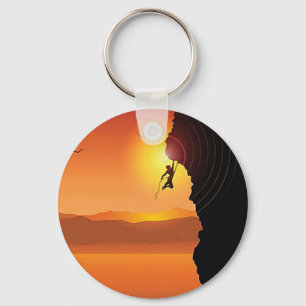 Rock climbing key ring