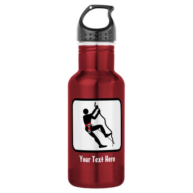 Rock Climbing Logo -- Customisable 532 Ml Water Bottle (Front)