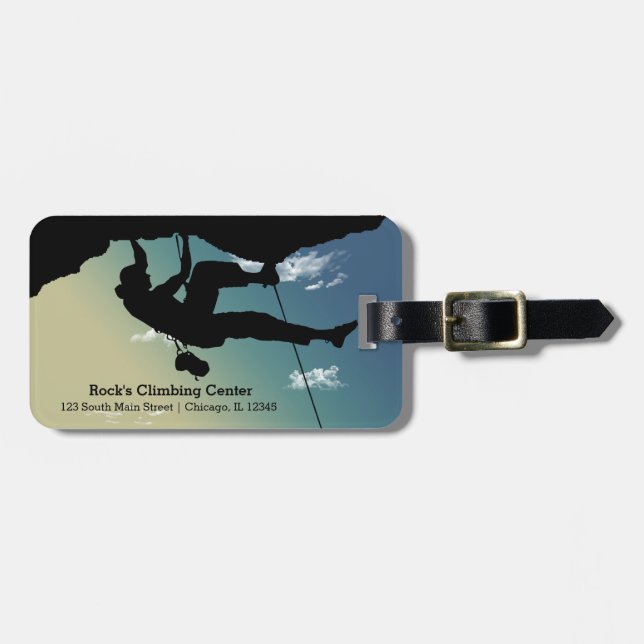Rock Climbing Luggage Tag (Front Horizontal)