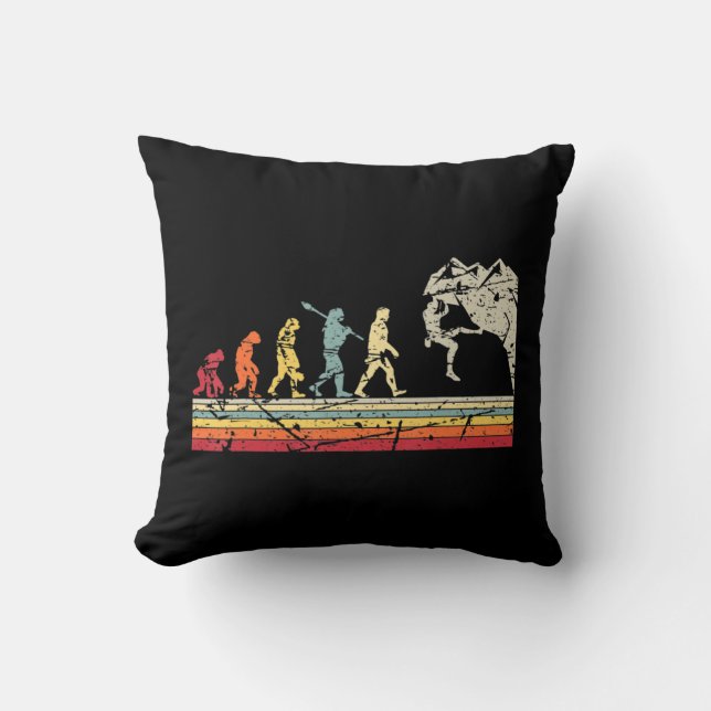 Rock Climbing Men Climber Mountaineering  Cushion (Front)