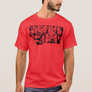 Rock Climbing Montana Rock Climber State Map Climb T-Shirt