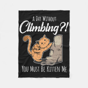 Rock Climbing Mountain Climber Cragsman Bouldering Fleece Blanket
