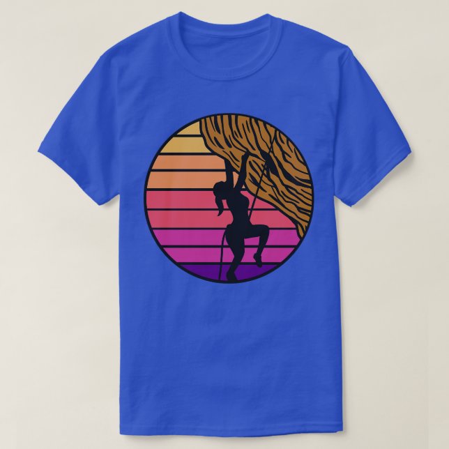 Rock Climbing Mountain Climber T-Shirt (Design Front)