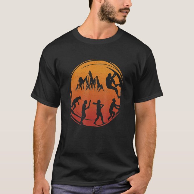 Rock Climbing  Mountain Climber T-Shirt (Front)