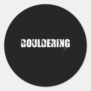 Rock Climbing Mountain Lover Bouldering Classic Round Sticker