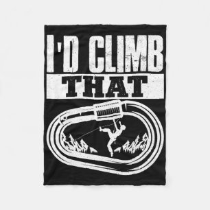 Rock Climbing Mountaineer Bouldering Id Climb That Fleece Blanket