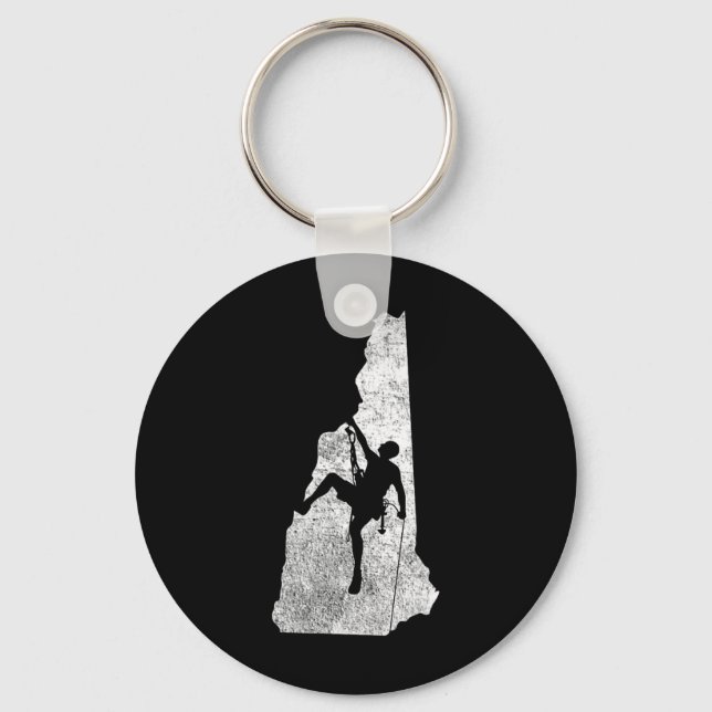 Rock Climbing - New Hampshire Rock Climbing Shirt  Key Ring (Front)
