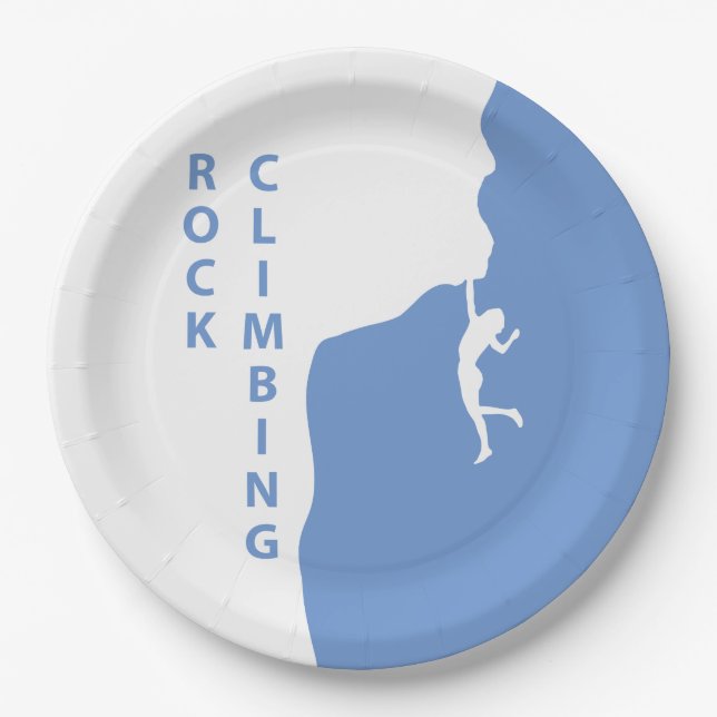 Rock climbing paper plate (Front)