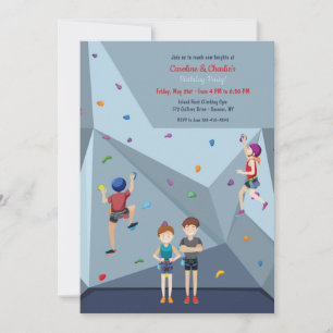 Rock Climbing Party Invitation