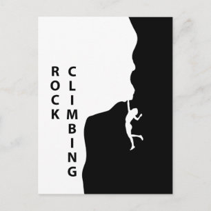 Rock climbing postcard