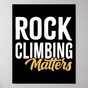 Rock Climbing Problems Vintage Rock Climber  Poster