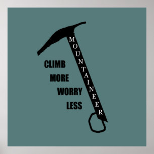 rock climbing quote poster