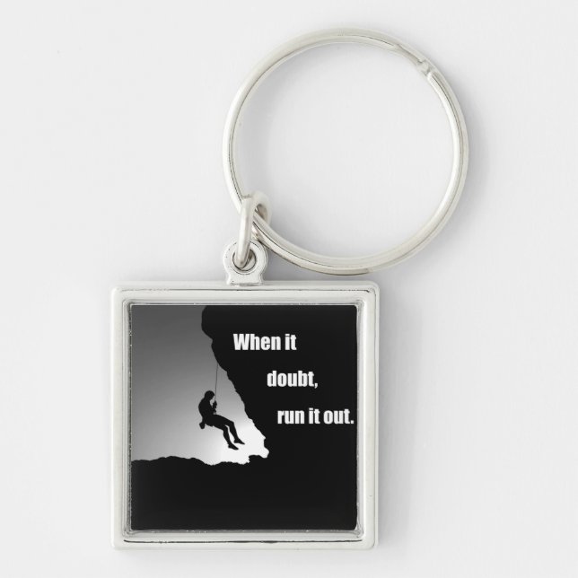 rock climbing quotes key ring (Front)