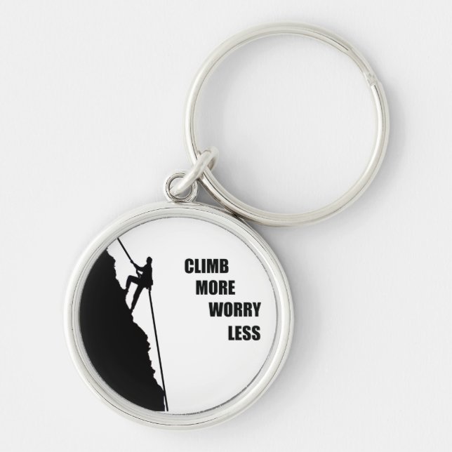 rock climbing quotes key ring (Front)