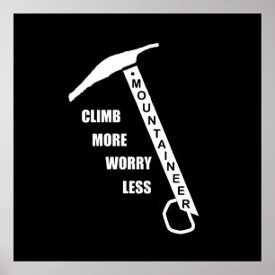 rock climbing quotes poster
