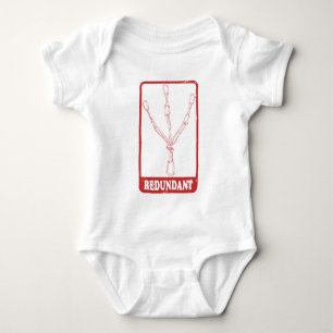 Rock climbing redundant belay station baby bodysuit