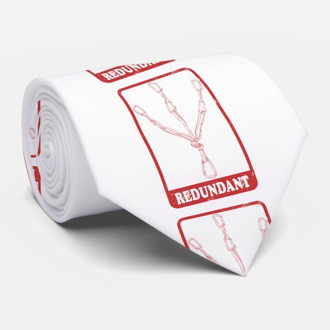 Rock climbing redundant belay station tie (Rolled)