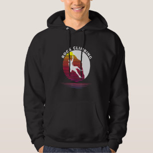 Rock Climbing Retro Sunset Style Bouldering 80s St Hoodie