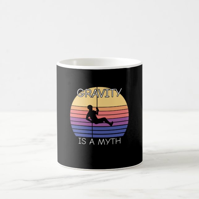Rock Climbing Retro Vintage Coffee Mug (Center)