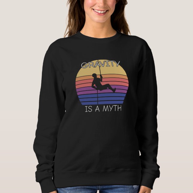 Rock Climbing Retro Vintage Sweatshirt (Front)