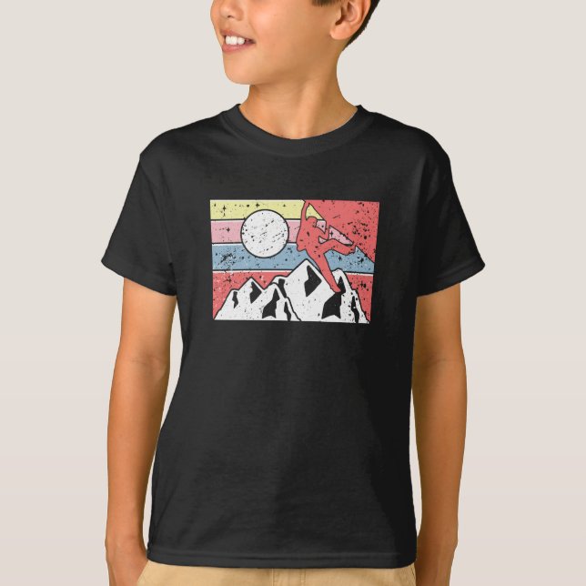 Rock Climbing Retro Vintage T-Shirt (Front)