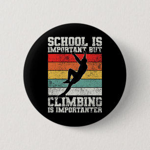 Rock Climbing Rock Climber Boulderer 6 Cm Round Badge