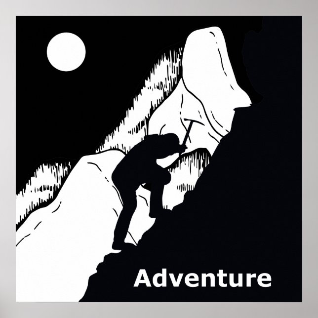 rock climbing rockclimbing poster (Front)