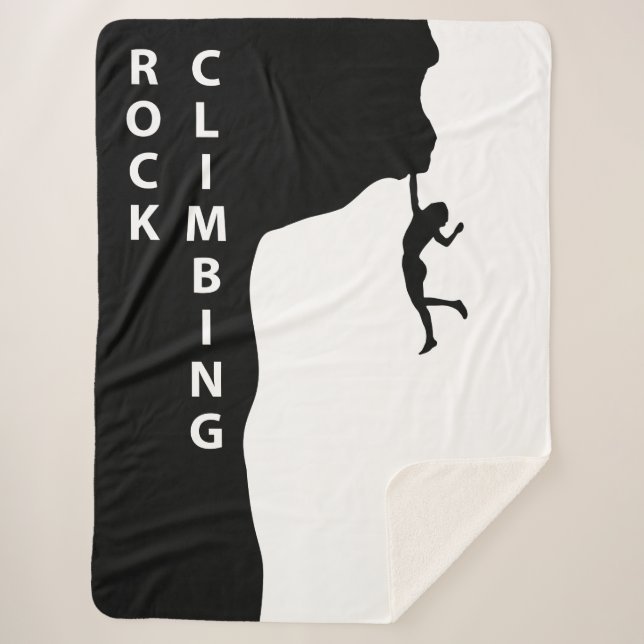 Rock climbing sherpa blanket (Front)