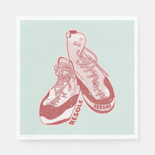 Rock climbing shoes resole napkin